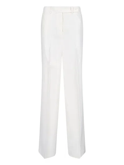 Kiton Straight Trousers With Belt Loops And Pockets In White