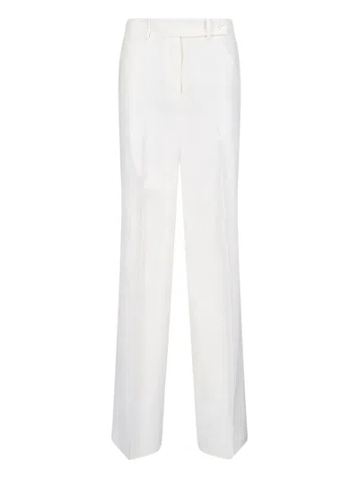 Kiton Straight Trousers With Belt Loops And Pockets In White