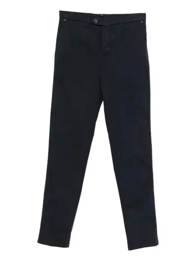 Kiton Trousers With Belt Loops In Blue