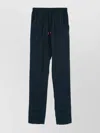 Kiton Trousers With Elastic Waistband And Straight Leg In Blue