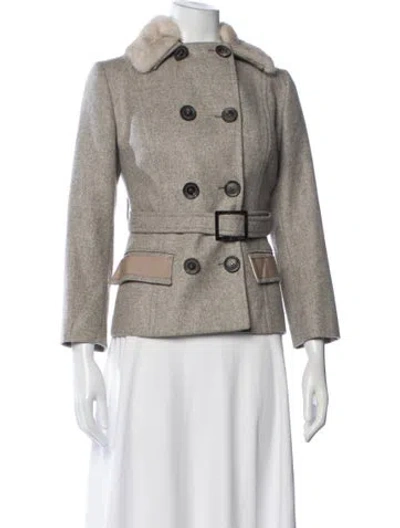 Pre-owned Kiton Tweed Pattern Jacket In Grey