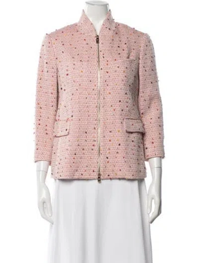 Pre-owned Kiton Tweed Pattern Jacket In Pink