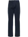 Kiton Elasticated-waist Tapered-leg Chinos In Blue