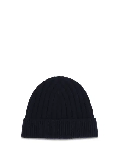 Kiton Ucpl003k0235l02 Ribbed Wool Beanie In Black