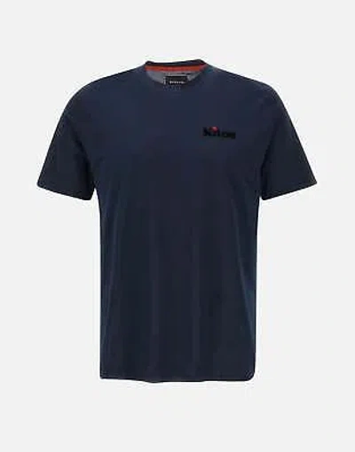 Pre-owned Kiton Ultracomfort Blue Cotton T-shirt 100% Original