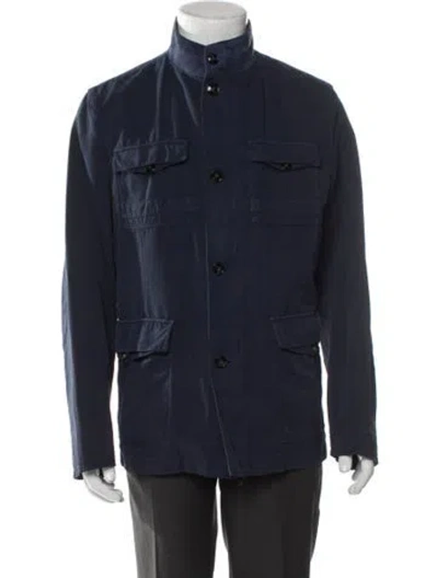 Pre-owned Kiton Utility Jacket In Blue