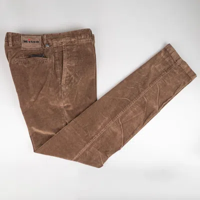 Pre-owned Kiton Velvet Pant Cotton Ea Size 33 Us 49 Eu 64 In Brown