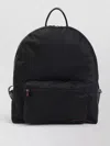 Kiton Versatile Backpack With Front Zip Pocket In Black