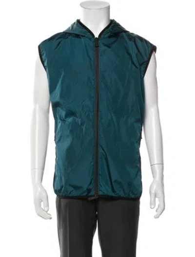 Pre-owned Kiton Vest W/ Tags In Blue/green