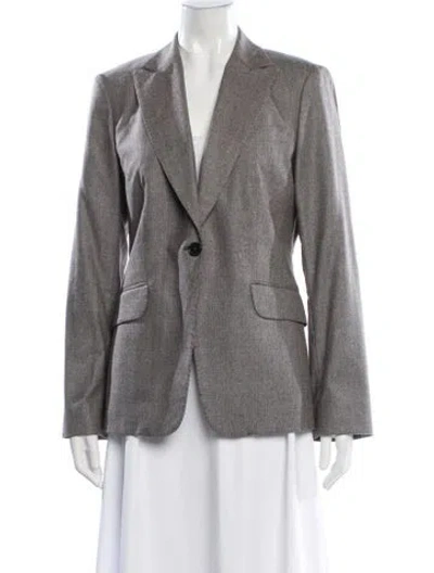 Pre-owned Kiton Virgin Wool Blazer In Grey