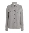 Kiton Virgin Wool-cashmere Shimmer Shirt In Gray