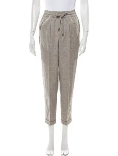 Pre-owned Kiton Virgin Wool Straight Leg Pants In Grey