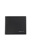 Kiton Leather Bifold Wallet In Black