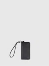 Kiton Leather Phonecase In Black