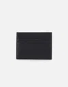Kiton Black Leather Multi Compartment Card Case In Black