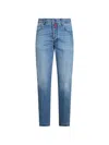 Kiton Washed Jeans In Blue