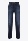 Kiton Stonewashed Straight-leg Jeans
