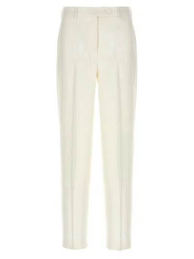 KITON WHITE CIGARETTE PANTS