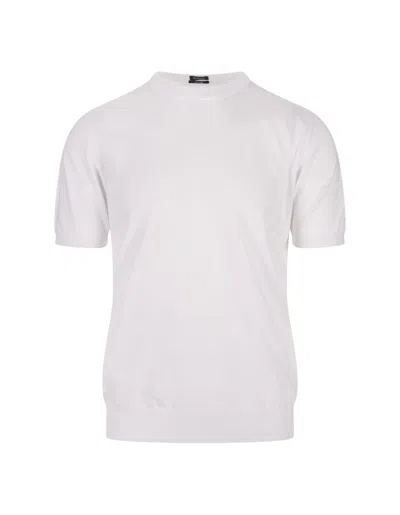 Kiton White Cotton Knit T-shirt