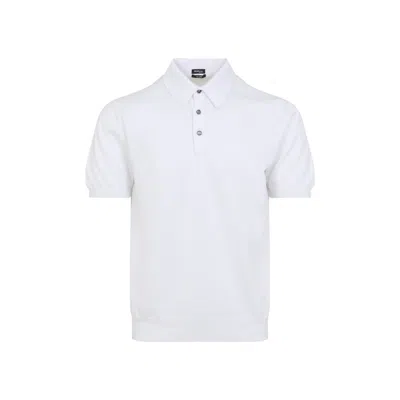 Kiton Button Short-sleeve Polo Shirt In White