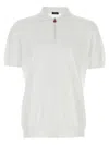 Kiton Textured Polo Shirt With Collar And Short Sleeves In White