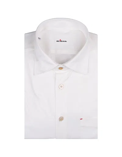 Kiton Jersey Cotton Shirt In White