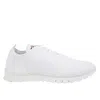 Kiton White Knit Running Sneakers In White