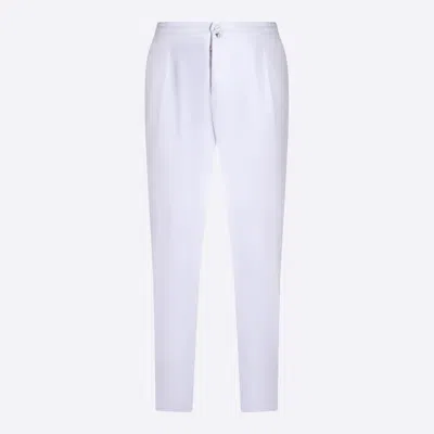 Kiton White Linen Pants