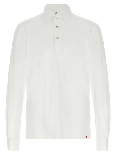 KITON WHITE POSITANO POLO SHIRT