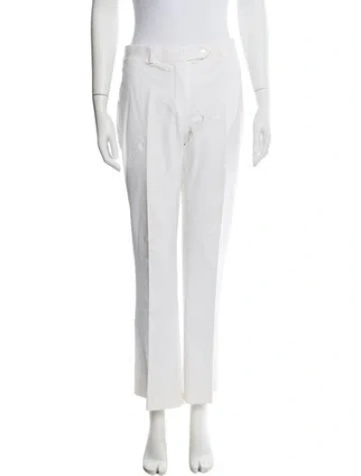 Pre-owned Kiton Wide Leg Pants In White