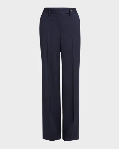 KITON WIDE-LEG WOOL TROUSERS