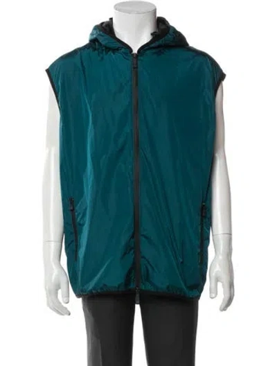 Pre-owned Kiton Windbreaker W/ Tags In Blue