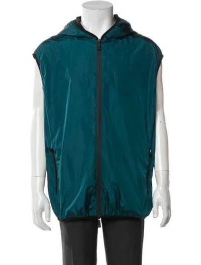 Pre-owned Kiton Windbreaker W/ Tags In Blue