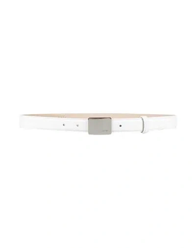Kiton Woman Belt White Size 36 Calfskin
