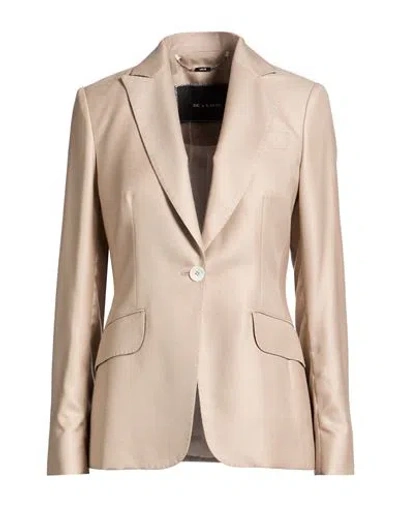 Kiton Woman Blazer Sand Size 4 Cashmere, Silk In Neutral