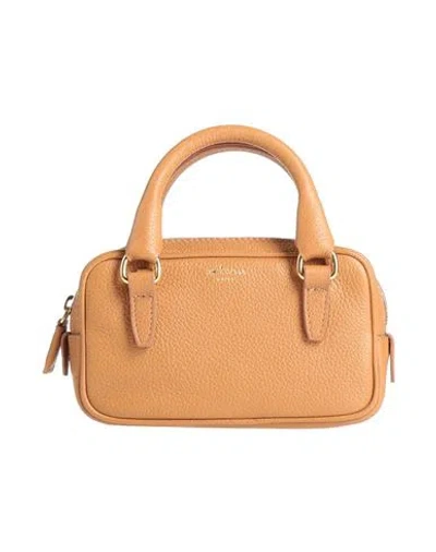 Kiton Woman Handbag Camel Size - Calfskin In Beige