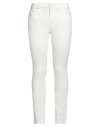 Kiton Woman Jeans White Size 6 Cotton, Elastane In White