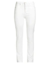 Kiton Woman Jeans White Size 8 Cotton, Elastane In White