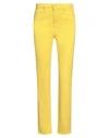 Kiton Woman Jeans Yellow Size 4 Cotton, Elastane In Yellow