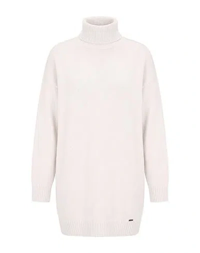 Kiton Woman Mini Dress Ivory Size 6 Cashmere In White