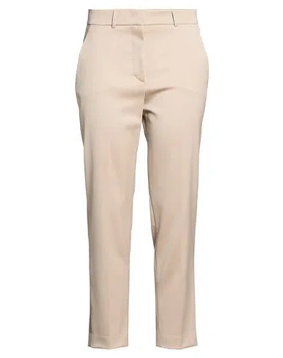 Kiton Woman Pants Beige Size 8 Virgin Wool, Elastane In Neutral