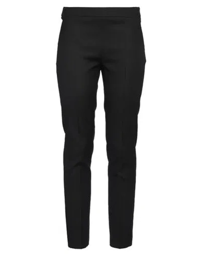 Kiton Woman Pants Black Size 12 Linen, Viscose, Elastane