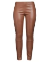 Kiton Woman Pants Brown Size 10 Lambskin