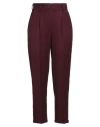 Kiton Woman Pants Burgundy Size 8 Cashmere In Burgundy