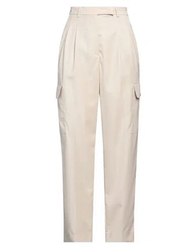 Kiton Woman Pants Cream Size 6 Virgin Wool In White