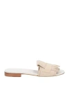 Kiton Woman Sandals Beige Size 8 Goat Skin In Beige