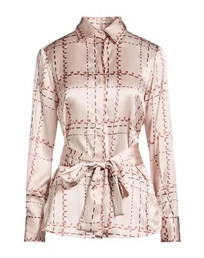 Kiton Woman Shirt Antique Rose Size 6 Silk In Pink