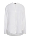 Kiton Woman Shirt White Size 8 Linen