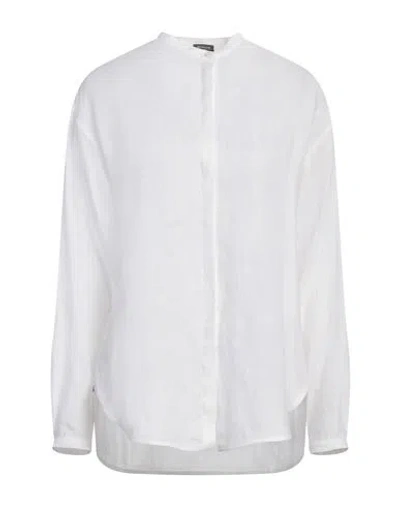 Kiton Woman Shirt White Size 8 Linen