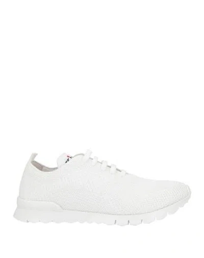 Kiton Woman Sneakers White Size 6.5 Cotton, Elastane